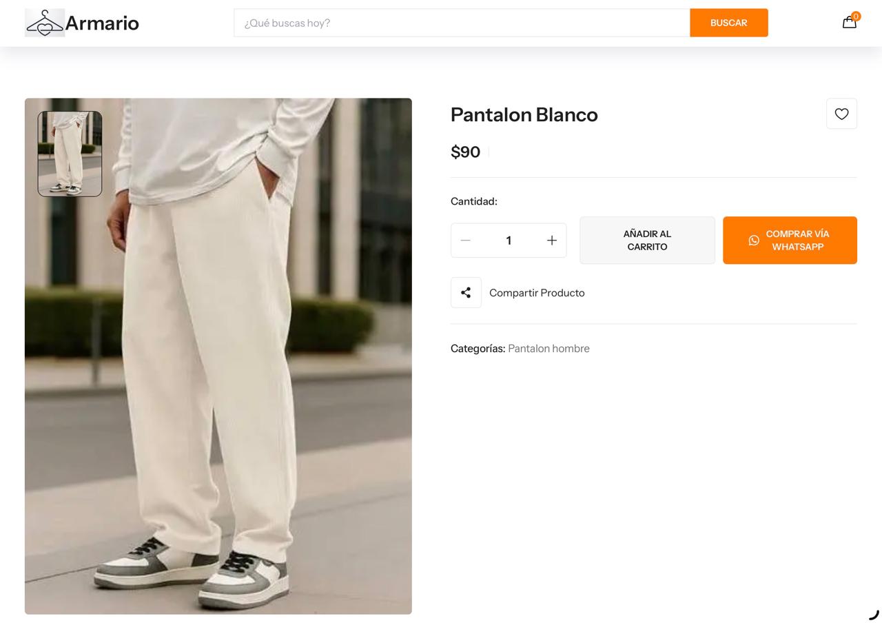 Una tienda online hecha con iupi, con un producto y el botón de comprar
